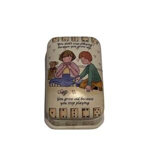 Vintage Growing Older Quote Ceramic Trinket Box